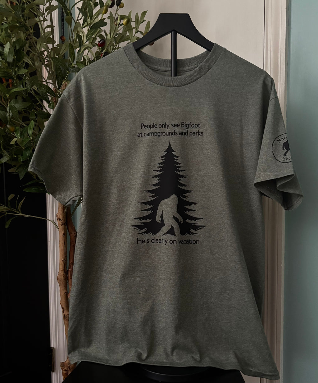 People only see Bigfoot at campgrounds and parks. He’s clearly on vacation.
