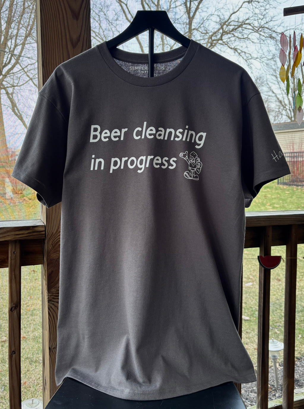 Beer cleansing in progress