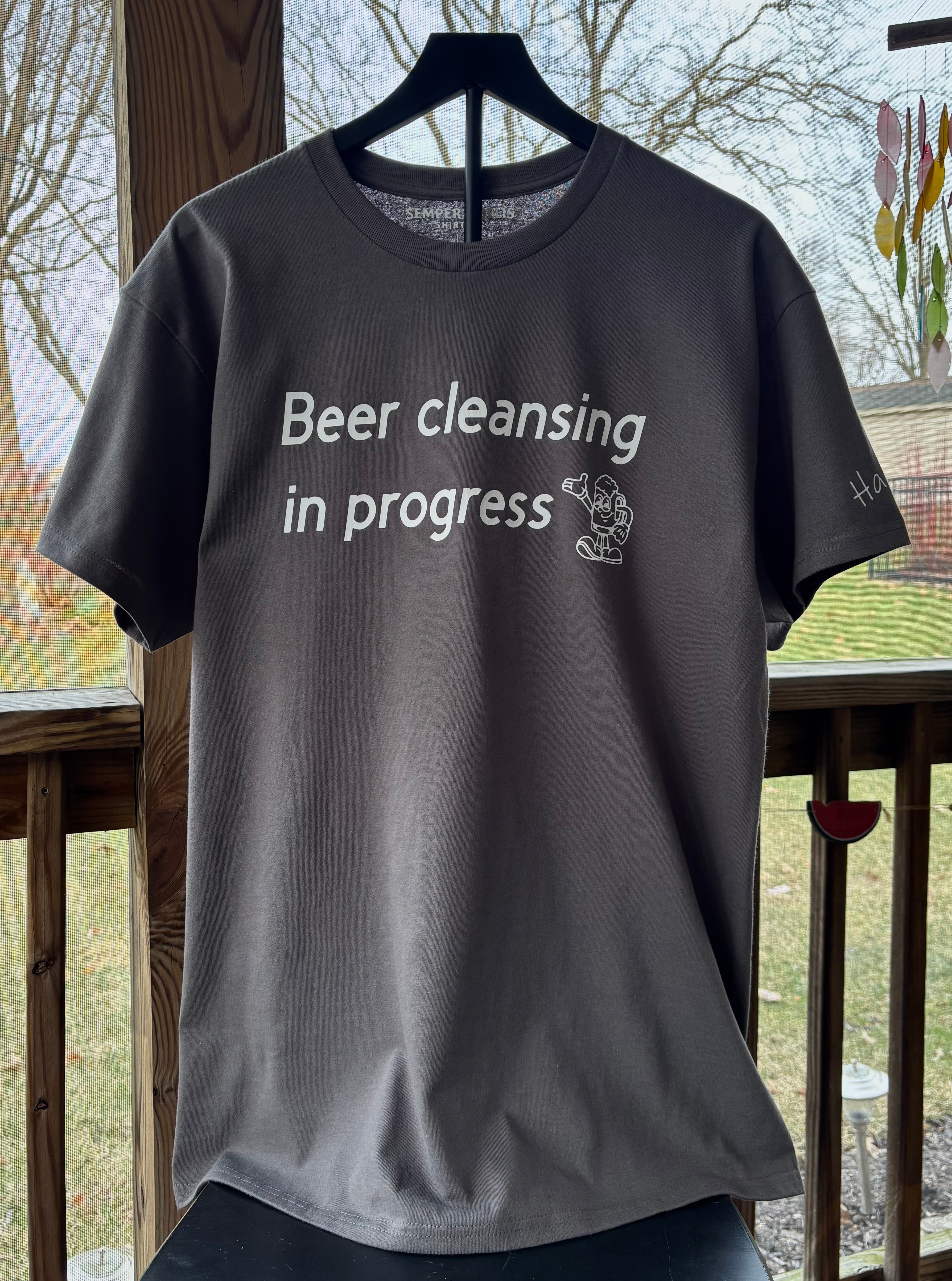 Beer cleansing in progress