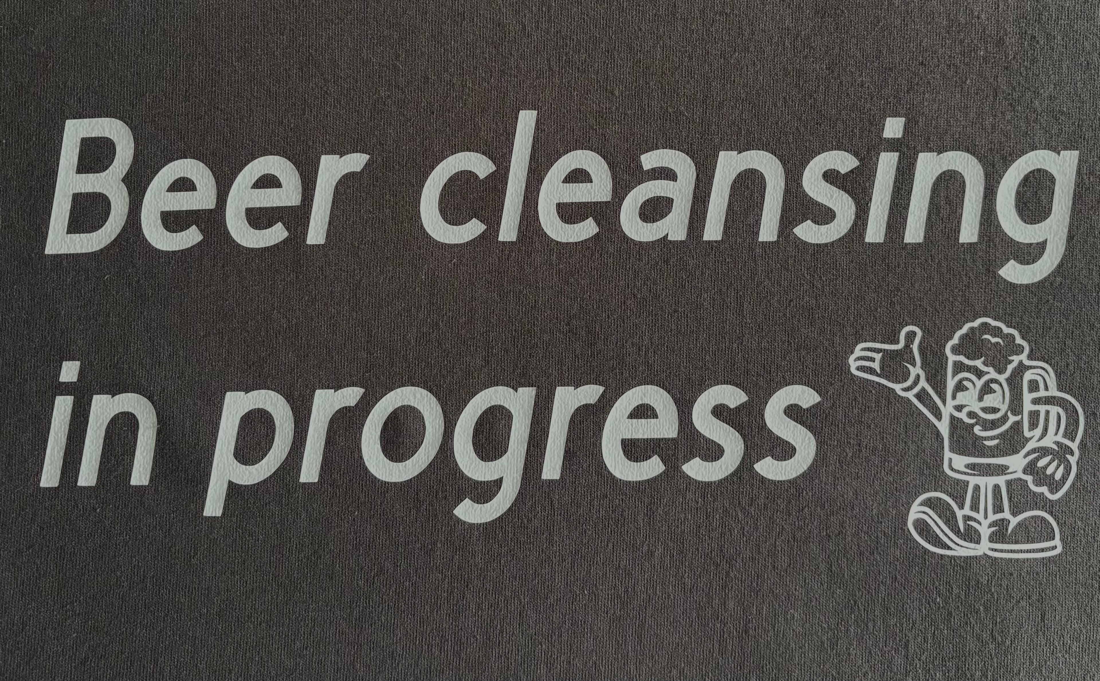 Beer cleansing in progress