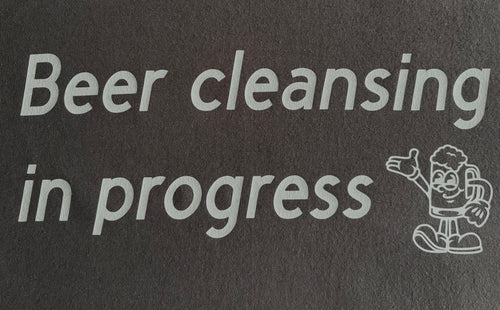Beer cleansing in progress